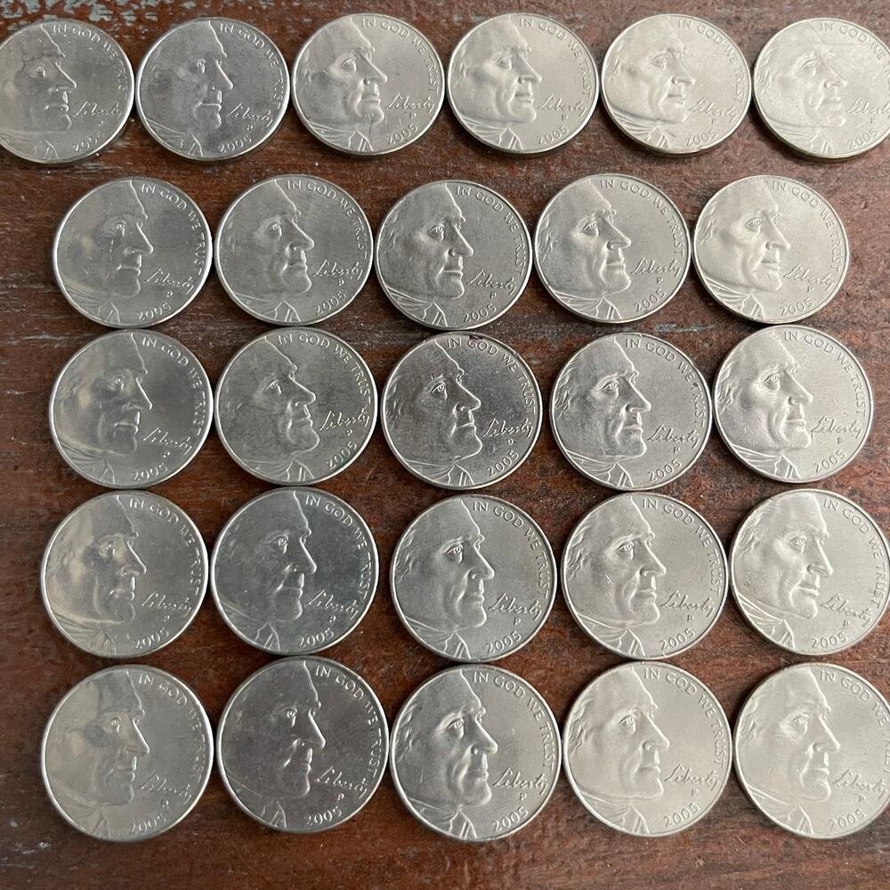 2005 "P" Jefferson "Buffalo" Nickel LOT OF 26 COINS - Picture 2 of 3